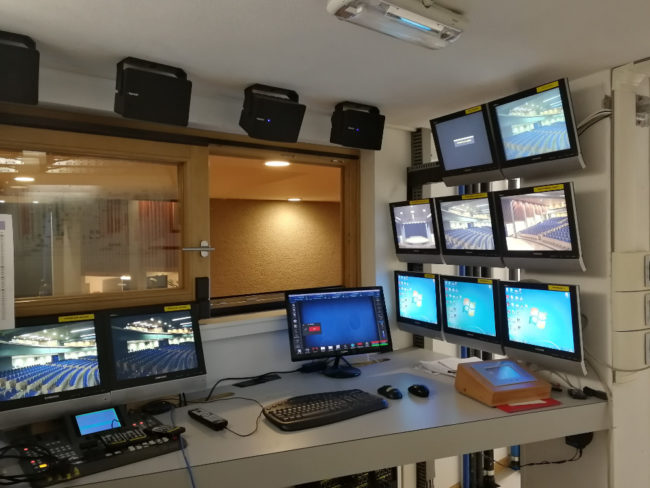 Auditorium Bergamo con la sala regia