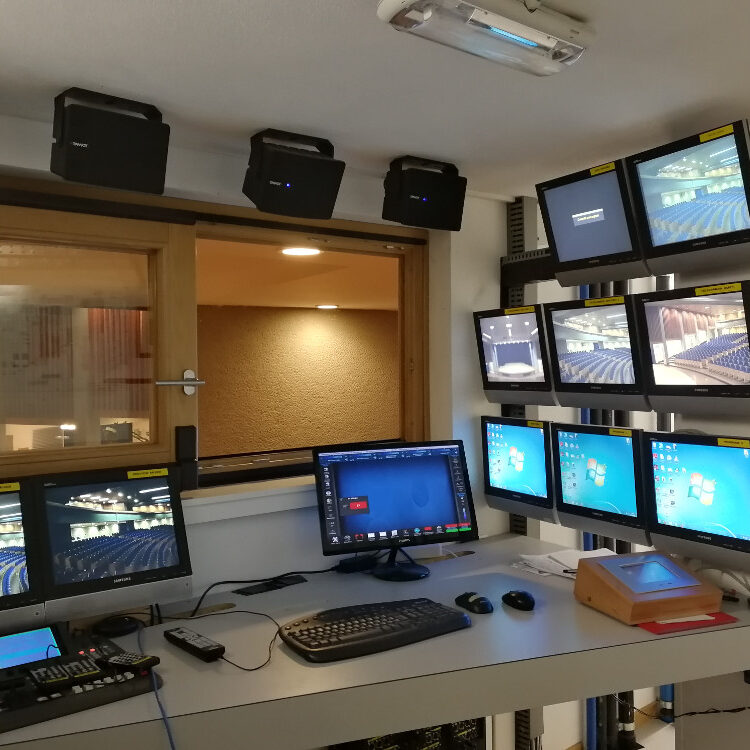 Auditorium Bergamo con la sala regia